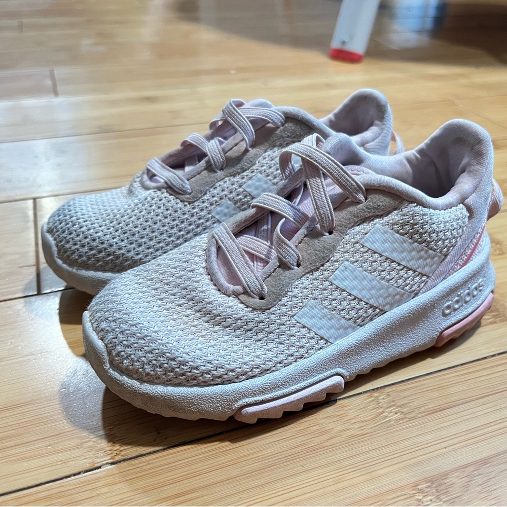 Adidas Light Pink and White Running Shoes